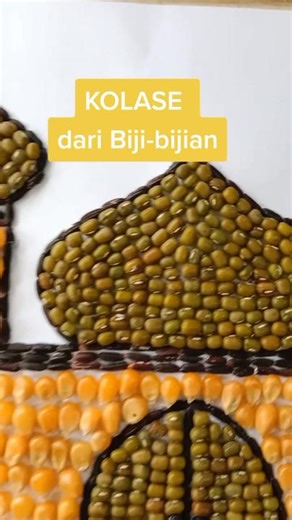 Kolase Kreatif dari Biji-Bijian untuk Tugas Sekolah