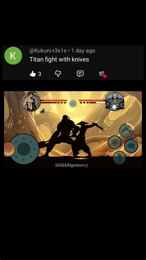 ⛩️Shadow Fight 2 | Titan vs Knives ⚔ | Montagema Coma Edit | Impossible Fight 😱#shadowfight2 #shorts