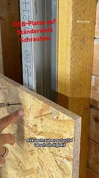 So klappt es mit OSB-Platten auf CW Profilen.