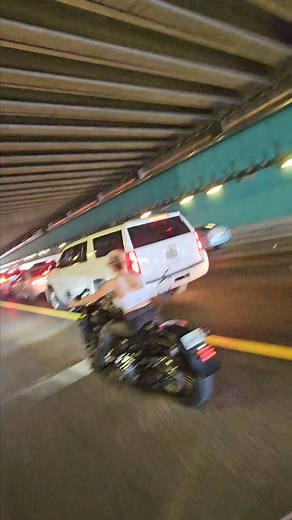 Traffic Jams🙄 #harleywomen #floridarider #bikerstuff #sissybar #fatboy #floridatraffic #womenriders | Flyingponytail Lana