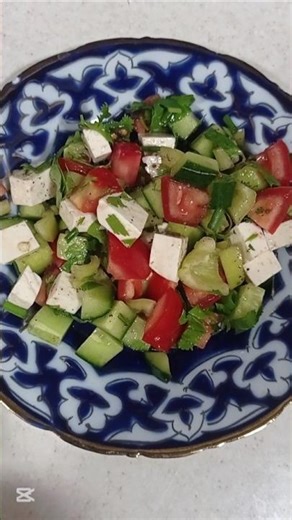 The Only Summer Salad You Need! 🥗 (Tomato & Feta Bliss) #cooking #recommended #reci #dumplings
