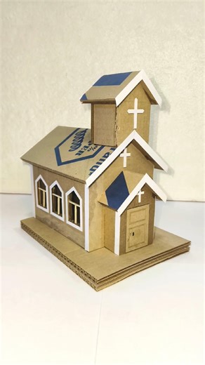 How to Build a DIY Miniature Church | Cardboard Church Diorama Scale Model Tutorial ! #church #diy