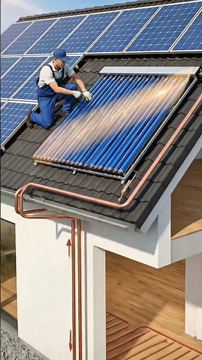 This is how a solar thermal and photovoltaic system works in a home