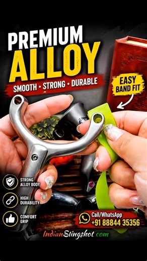 Premium Alloy Slingshot | Easy Flat Band Installation 🔥 #shorts