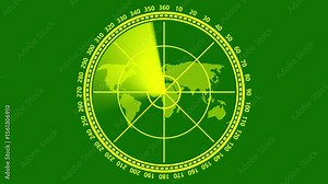 Military search system .yellow color radar animation.Navigation interface ., Air search Military search system .