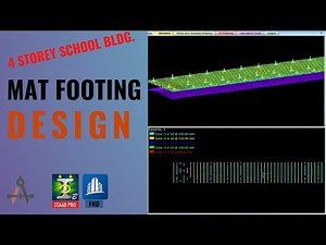 MAT FOOTING DESIGN STAAD FOUNDATION ADVANCE - 4 STOREY SCHOOL BLDG STAAD RCDC