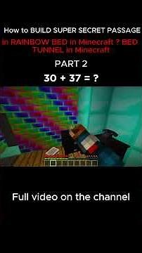 How to BUILD SUPER SECRET PASSAGE in RAINBOW BED in Minecraft ? BED TUNNEL in Minecraft