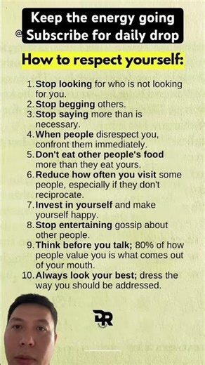 10 tips respect yourself - How to respect yourself #motivation #quotes #lifelessons
