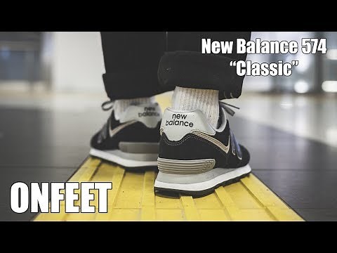 New Balance 574 "Classic Black" (ML574EGK) Onfeet Review | sneakers.by