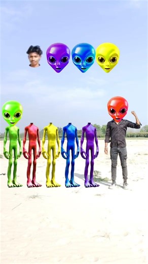 green,blue, pila, red, parpal, Alien, headmaching# And VFX #shortvideo