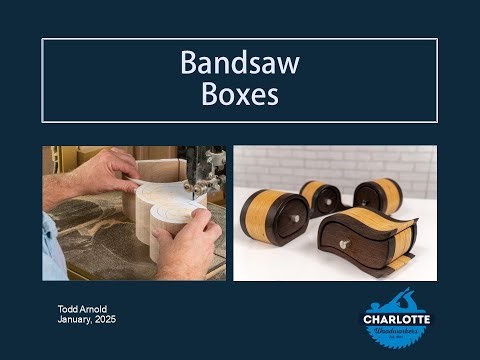 Making Bandsaw Boxes - Presentation at Jan. 2025 Charlotte Woodworker's Assn. club meeting