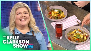 Cooking up a quick, delicious, family-friendly scramble in the Kelly Kitchen! Serve with Welch's Zero Sugar Juice for breakfast at home or on-the-go! | The Kelly Clarkson Show