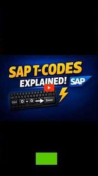 SAP T-CODES Explained ⚡DAY - 05 | Basics Every SAP Professional Must Know #viral #shorts #trending