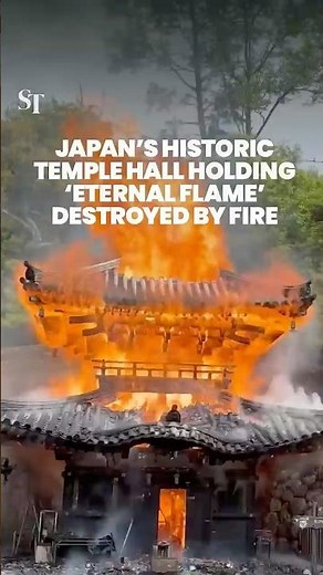 Japan temple building that holds ‘eternal flame’ destroyed by fire