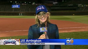 Watch the Dodgers' champagne celebration. Jill Arrington reports from Wrigley #ThisTeam | CBS LA