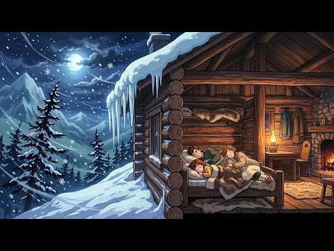 🌨️ Blizzard at the Mountain Peak ❄️ Cozy Cabin Life, Snowstorm Sounds & Homemade Bread | Winter ASMR