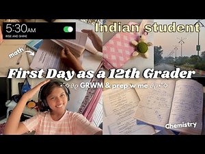 First Day As A 12th Grader|| ♡GRWM & prep with me ♡|| CBSE 12th GRADE