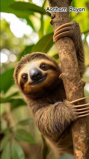 "Three-toed Sloth"! Sloth Are Slow-Moving And Tree-dwelling Mammals #shorts #viral #animals #ai #yt
