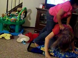 sisters wrestle down