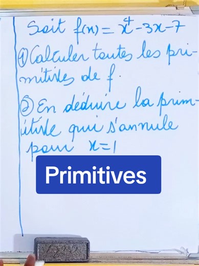 Calculer la primitive d'une fonction mathématique
