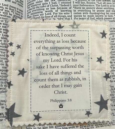 Pocket Prayer Quilt | Philippians 3:8 | Mini Prayer Quilt | Wood or Plastic Cross | Printed Prayer Poem | Prayer Card |handmade Gift - Etsy