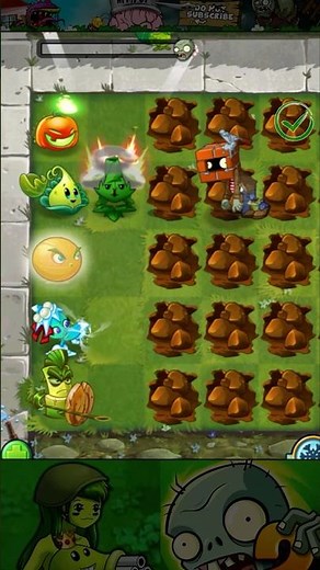 PvZ2 - 5 Teams Plant & Mint vs Brickhead Zombie #Shorts #pvz #pvz2 #pvz2gameplay
