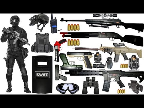 Special Forces Military Toy Gun Set Unboxing,Shotgun, M416, SCAR L, 98K AWM, Revolver, Colt 1911 toy
