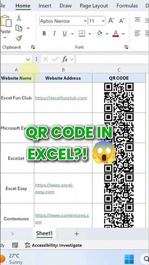 QR Code in Excel?! 😱 Create QR Without Any Plugin