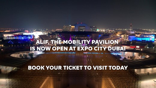 Because inspiring journeys never end, you can now continue exploring new horizons at Alif - The Mobility Pavilion. | Expo 2020 Dubai