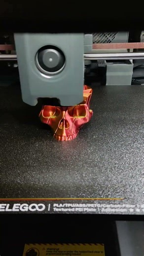 3d Printed skull timelapse #3dprinting #3dprinted