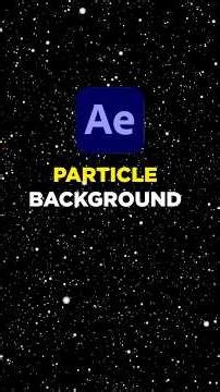 Particle Background After Effects Tutorial #videoediting #aftereffectstutorial #motiongraphics