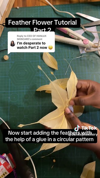 Replying to @CEO OF HANLUX SKINCARE MAKING FEATHERS #🪶 FLOWER FOR FASCINATORS 🌺 TUTORIALS PART2. Materials and Tools listed Below Felt/Stiff Glue gun and glue sticks Mini cruller/Straightener DIY wire Pearls/stone/stagmin Scissors #feather #flowermakingtutorial #tutorialvideo #tiktoknigeria🇳🇬🇳🇬 #tiktokghana🇬🇭fyp #fascinator #millinery #millinerycouture #processvideo #diycraft #ghanaweddingvendors #womenhats #hats #tiktokghana🇬🇭🇬🇭🇬🇭_uk🇬🇧🇬🇧🇬🇧