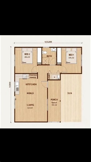 3K views · 12 reactions | A cozy and Compact 2-Bedroom House Plan...