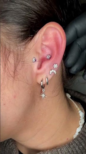 how tragus piercing is done ✨