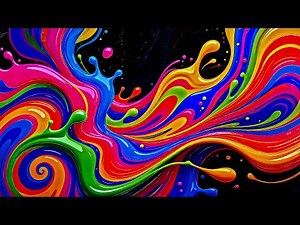 Floating Through a Liquid Paint • 4K Infinite Screensaver
