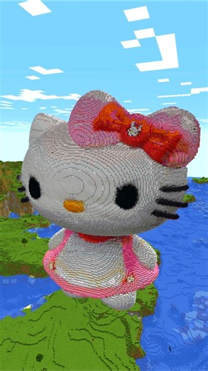 MINECRAFT HELLO KITTY BUILD BATTLE 🎀 - Noob vs Pro vs Hacker #shorts #minecraft