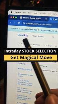 Stock Select करने की एक धांसू Technique With Screener #stockselection #volume #intradaytrading