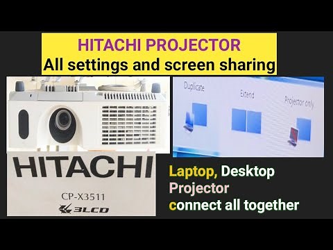 Hitachi Projector | CP-X3511 Hitachi | Connect Projector to Desktop and Laptop | Projector Screen |