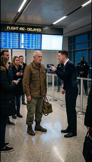 Flight Attendant Stopped an Elderly Veteran at the Airport _ Then Military Officers Walked In. #storytime #racism #blackstories #blackman #story