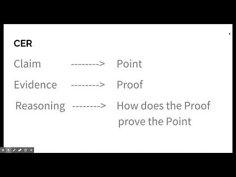 CER - Claim Evidence Reasoning