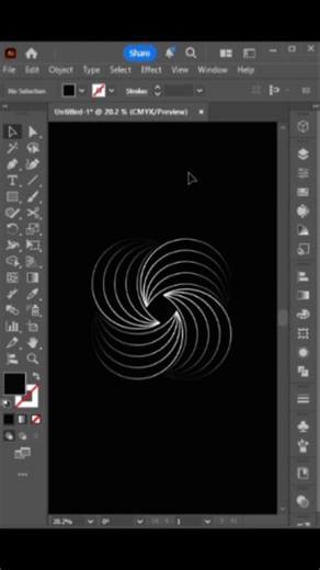 abstract shape in adobe illustrator #illustratortips #abstractshapes