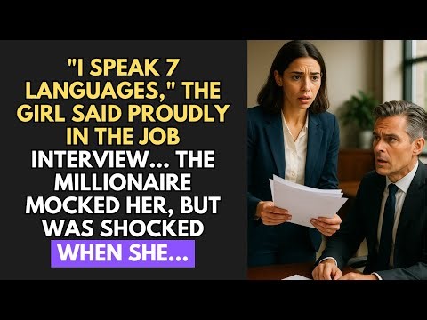 “i Speak 7 Languages,” – The Girl Said Proudly In The Job Interview… The Millionaire Mocked Her...
