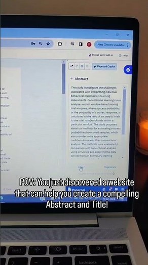 Create a compelling Abstract and Title for your research paper with Paperpal