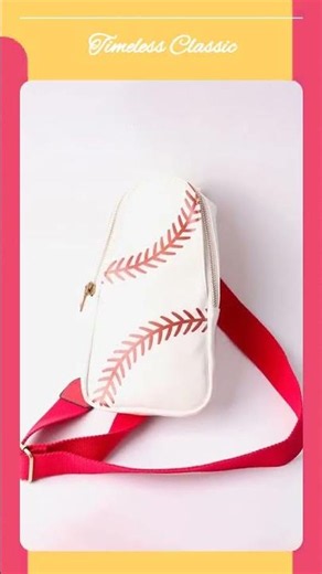 Racing Red Balls Pattern PU Leather Zipped Sling Bag