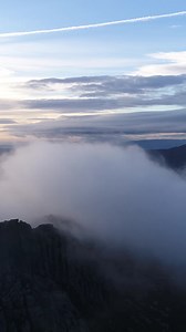 Download Vertical Video of Mountain Clouds. Nature Landscape for free