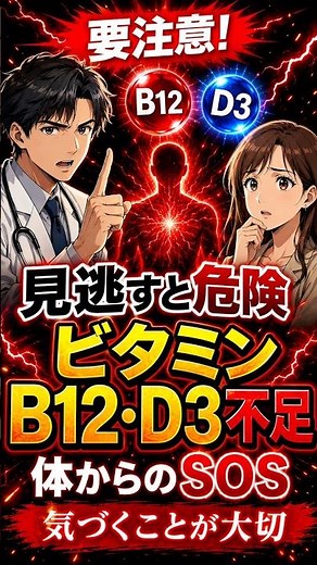【体のだるさや不調は栄養不足？知っておきたいビタミンB12・D3欠乏の危険サイン】◯