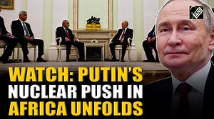 Russia 'exploits' atomic pacts to anchor ‘clout’ post-Atomic Week as Putin meets top leaders #Putin #RussiaNews #NuclearDiplomacy #AtomicWeek #Rosatom #Geopolitics #AfricaNews #EthiopiaNews #RussiaAfrica #PutinSpeech #GlobalPowerShift #NuclearEnergy #MoscowNews #RussiaInAfrica #InternationalRelations #WorldPolitics #RussiaUpdate #NuclearDeals #PutinAfricaPush #StrategicAlliances | Asian News International (ANI)