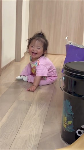 【ダウン症👶1y11m】頑なにカメラに向かって歩いてくれないダウン症ガール#赤ちゃん #ダウン症 #女の子