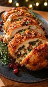 Boneless Stuffed Chicken Ingredients 1 whole deboned chicken (approx. 1.5–2 kg) 200 g ground beef 1/2 cup breadcrumbs 1/2 cup grated cheese (optional) 1 medium onion, chopped 2 cloves of garlic, minced 1 egg Fresh herbs to taste (parsley, thyme, rosemary) Salt and pepper to taste Olive oil Method Preheat the oven to 180°C (350°F). Sauté the onion and garlic in a pan until translucent. Mix the ground beef (if using), breadcrumbs, cheese, egg, herbs, salt, and pepper with the sautéed onion and gar