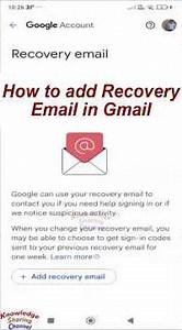 How to add Recovery Email in Gmail | Gmail me recovery email kaise add kare